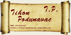 Tihon Podunavac vizit kartica